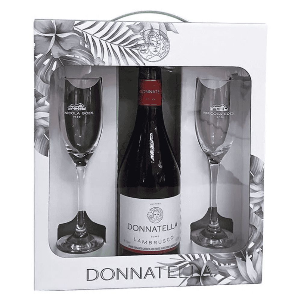 Kit Frisante Góes Donnatella Lambrusco 660ml com 2 Taças