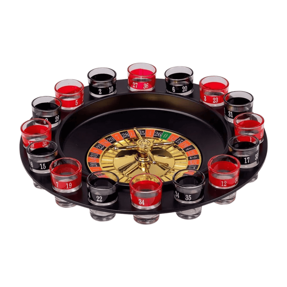 Jogo de Roleta com Copos Shot Drink Western