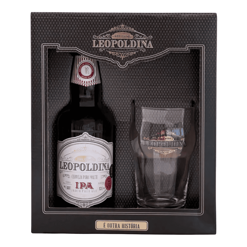 Kit Cerveja Leopoldina IPA 500ml + Copo