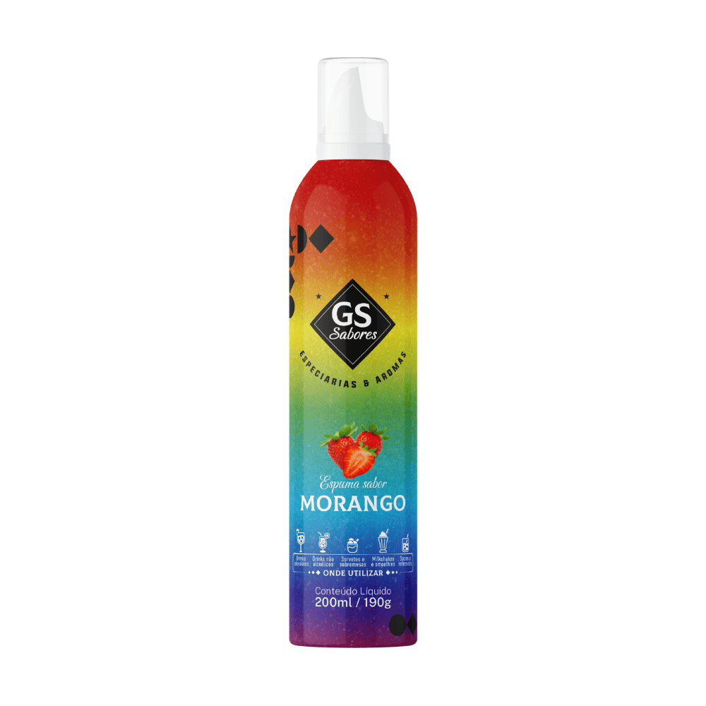 Espuma para Drinks GS Sabores Morango 190gr