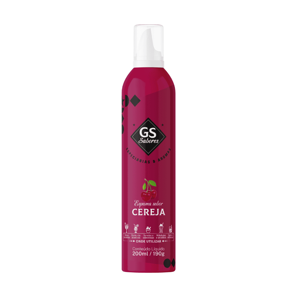 Espuma para Drinks GS Sabores Cereja 190gr