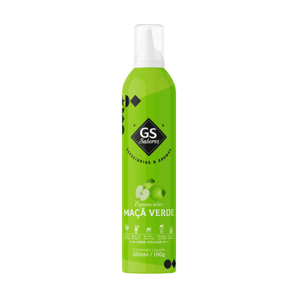 Espuma para Drinks GS Sabores Maçã Verde 190gr