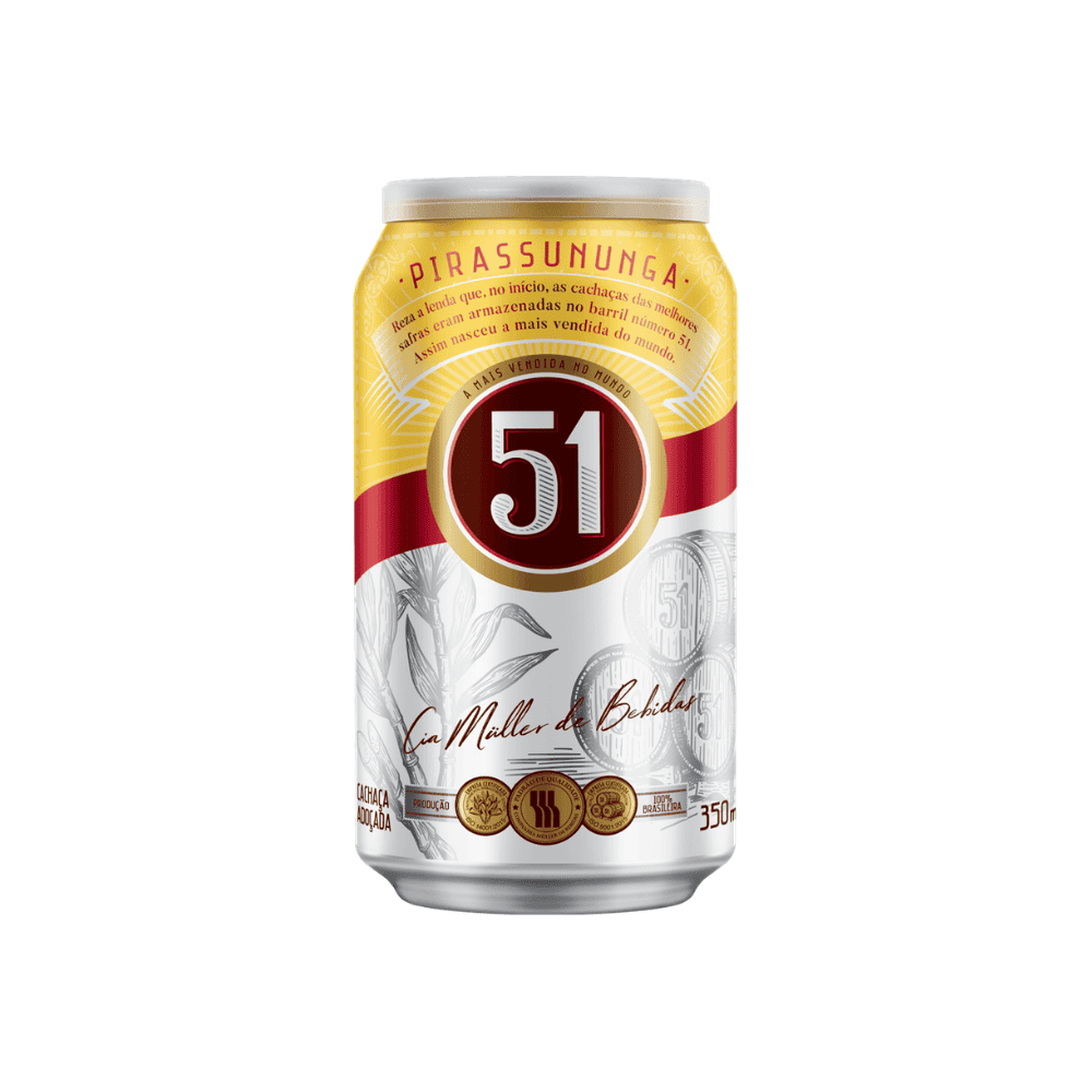 Cachaça 51 Tradicional Lata 350ml
