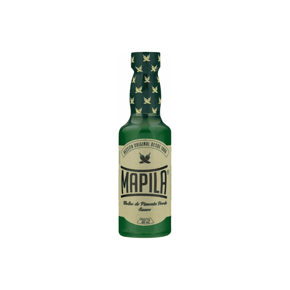Molho de Pimenta Verde Suave Mapila 60ml