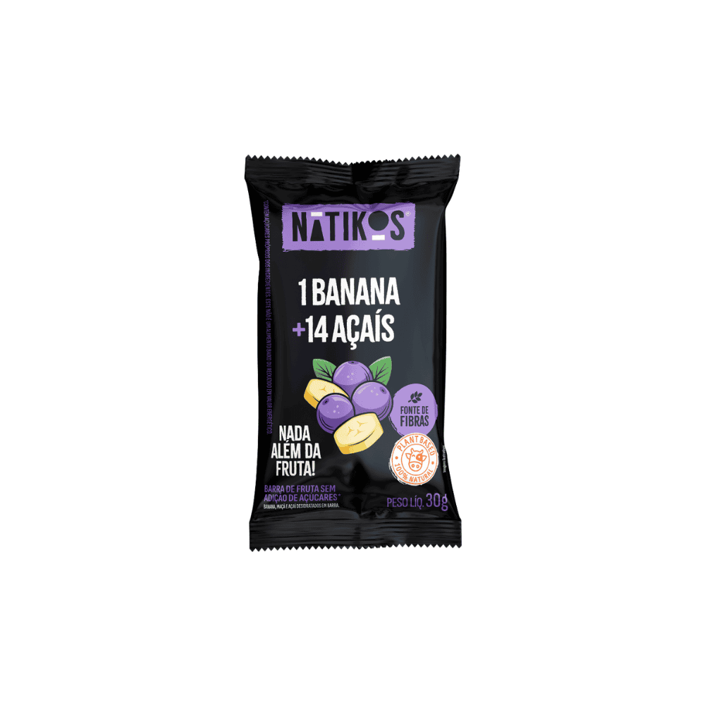 Barra de Frutas Banana e Açaí Nátikos 30g
