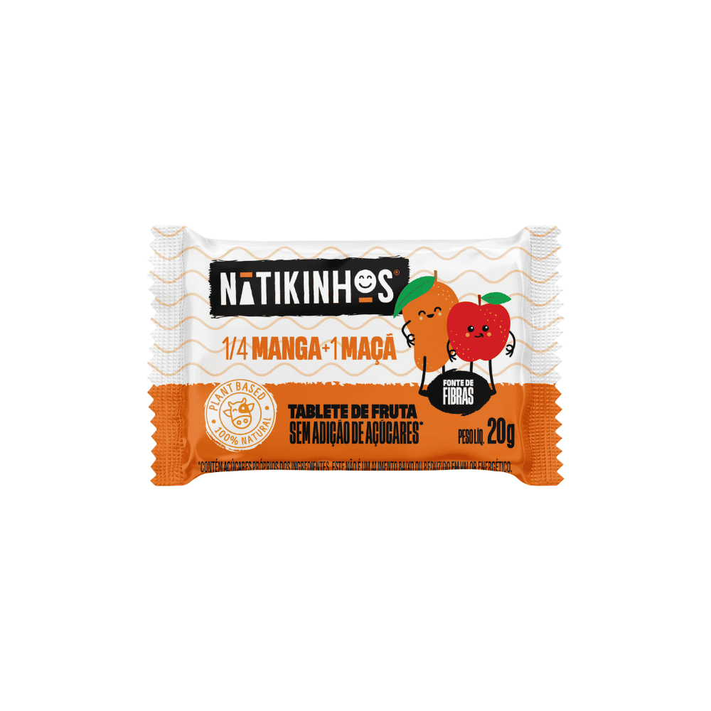 Tablete de Frutas Manga e Maçã Nátikos 20g