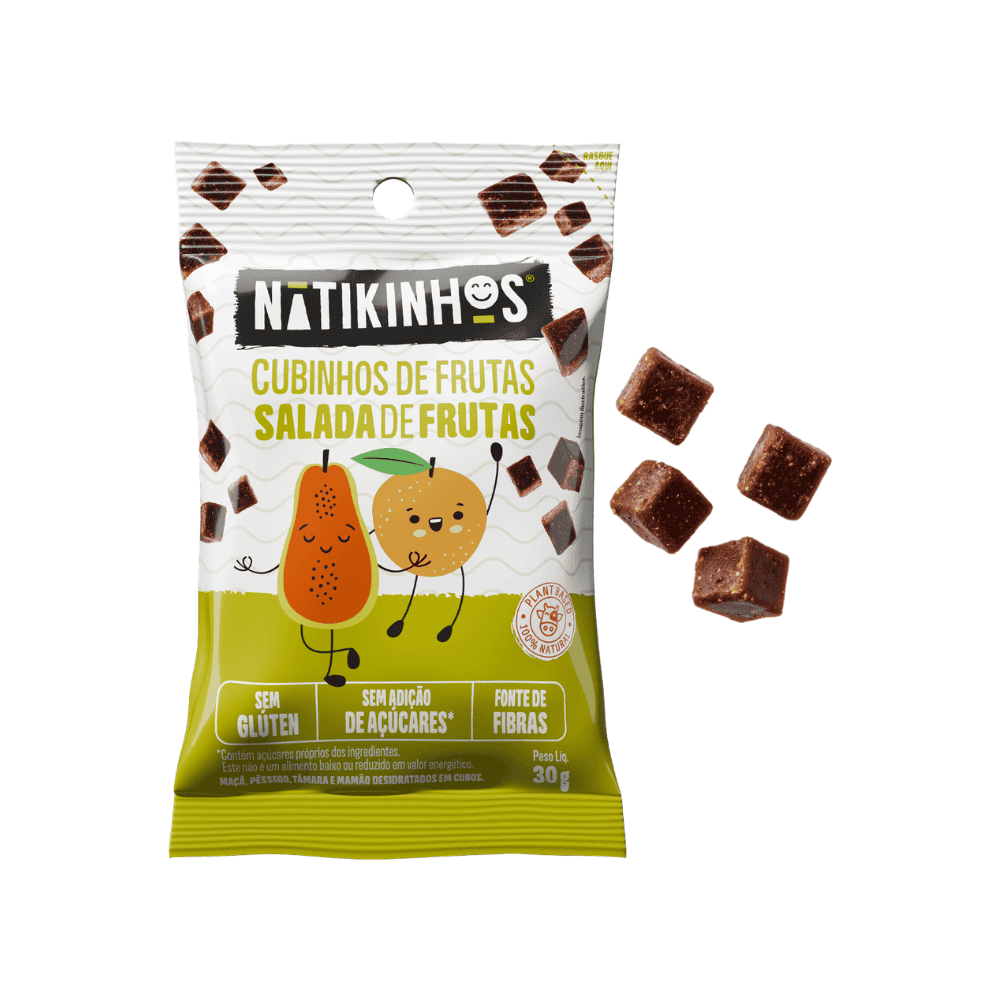 Cubinhos de Frutas Salada de Frutas Nátikos 30g