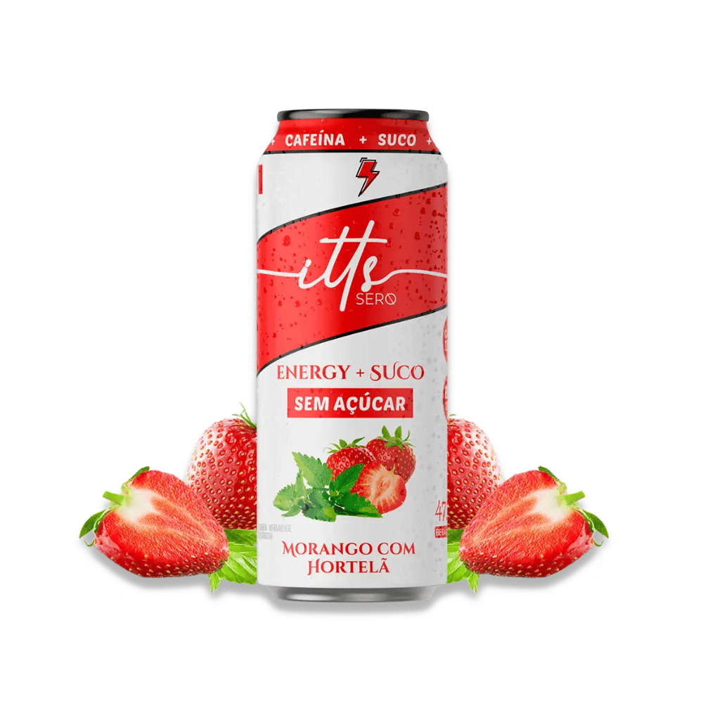 Bebida Itts Sero Energy + Suco Morango com Hortelã Lata 473ml