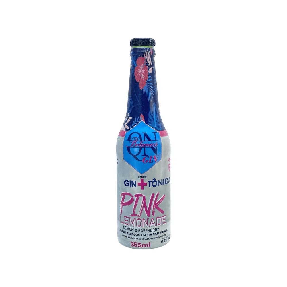Coquetel QN Botanics Gin Tônica Pink Lemonade 355ml