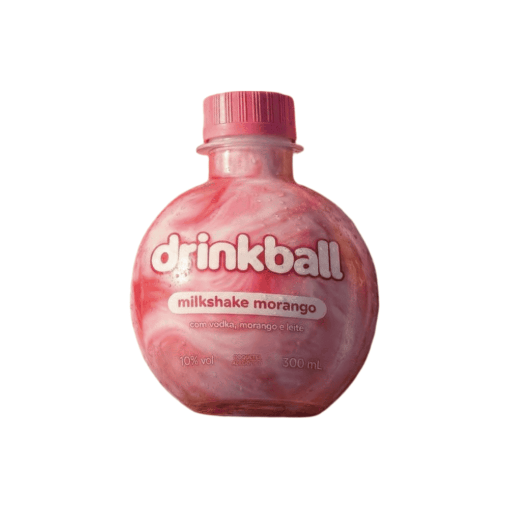 Coquetel Drinkball Milkshake Morango 300ml