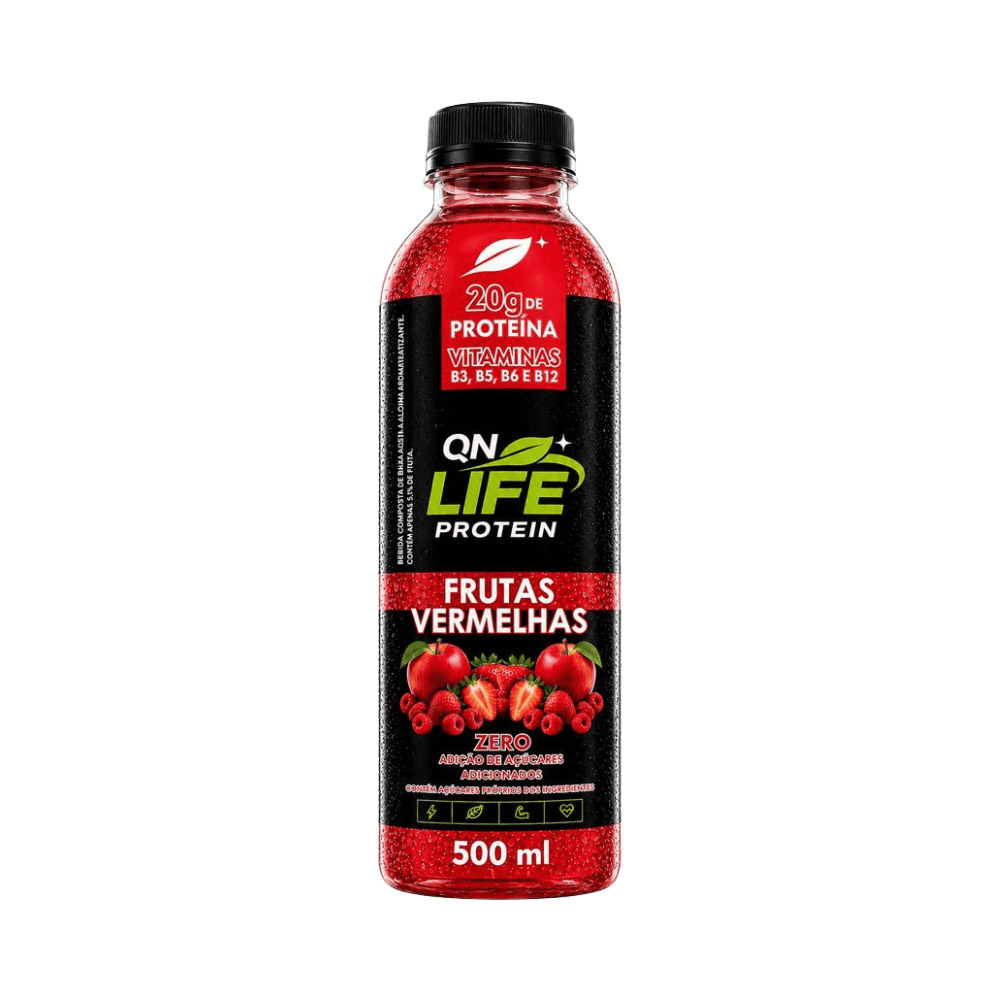 Bebida QN Life Protein Frutas Vermelhas 500ml