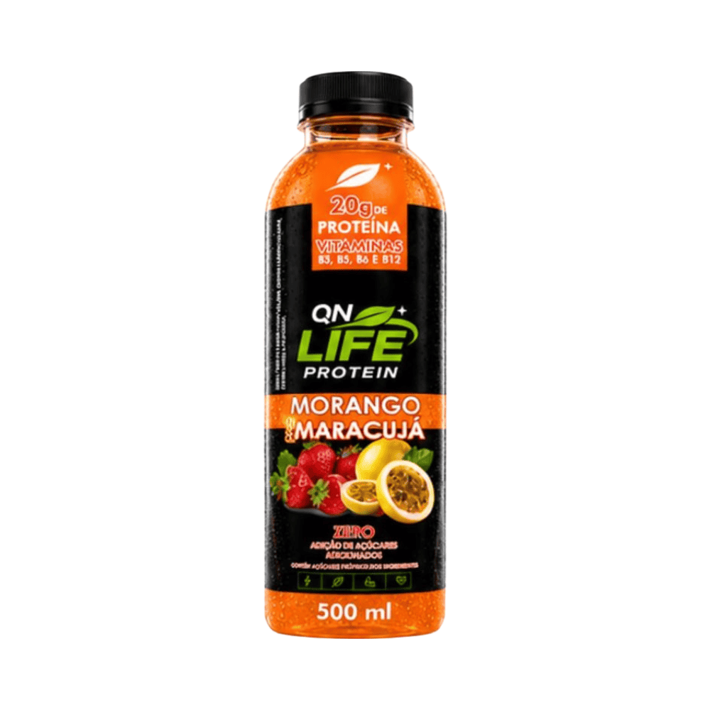 Bebida QN Life Protein Morango com Maracujá 500ml