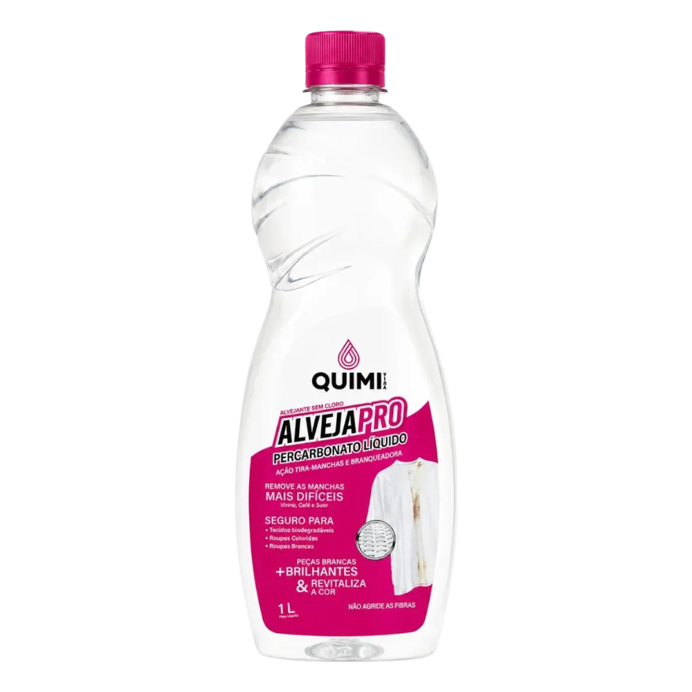 Alvejante Líquido Percabonato de Sódio Alvejapro Quimivida 1L