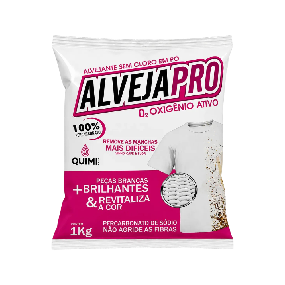 Alvejante em Pó Percabonato de Sódio Alvejapro Quimivida 1Kg