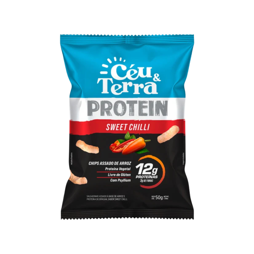 Chips de Arroz Proteico Céu e Terra Sweet Chilli 50gr