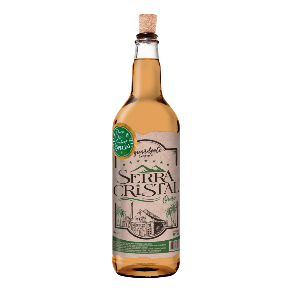 Cachaça Composta Serra Cristal Ouro 965ml