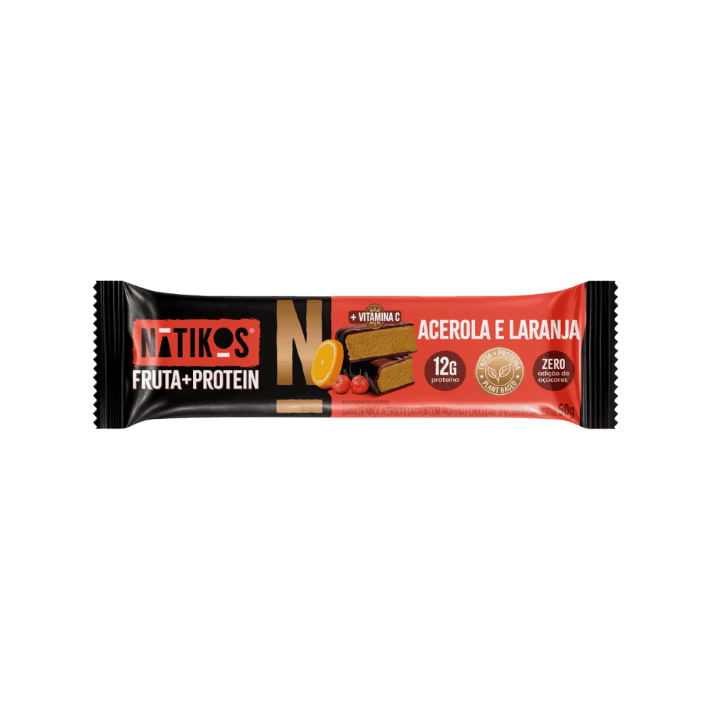 Barra de Frutas Proteica Acerola e Laranja Nátikos 50g
