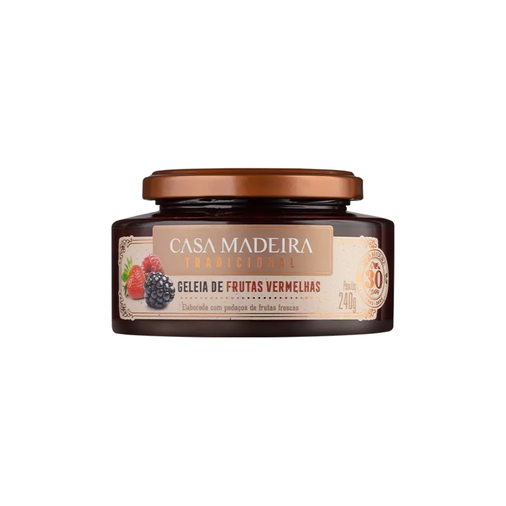 Geléia Casa Madeira Tradicional Frutas Vermelhas 240g