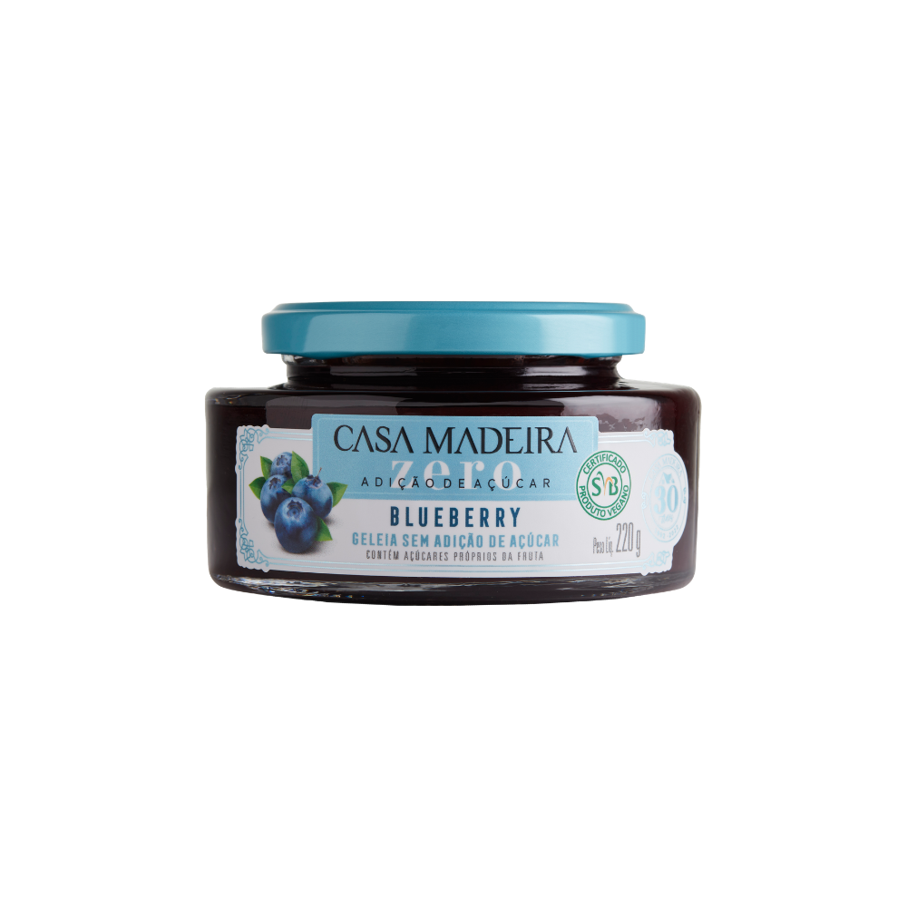 Geléia Casa Madeira Zero Blueberry 220g